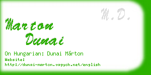 marton dunai business card